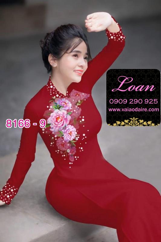 Vải áo dài hoa 3D