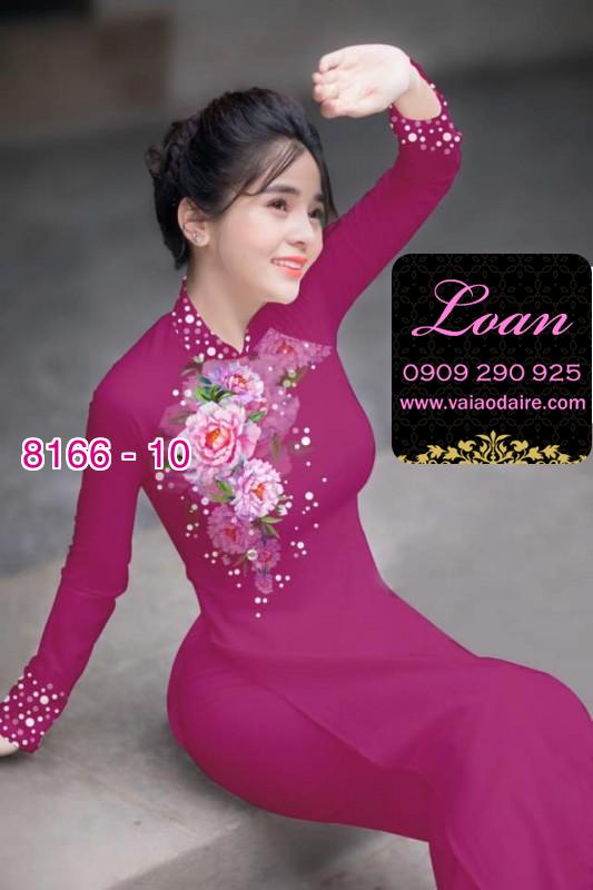 Vải áo dài hoa 3D