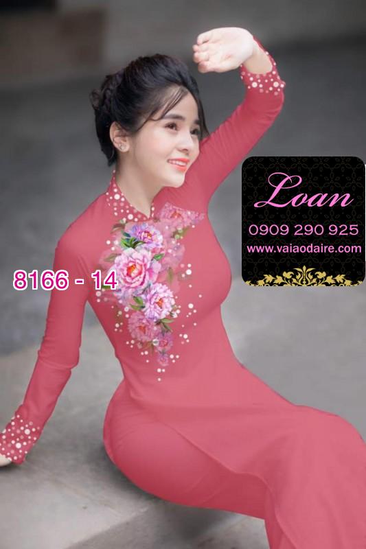 Vải áo dài hoa 3D