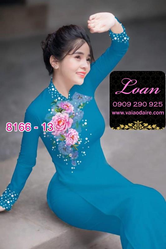 Vải áo dài hoa 3D