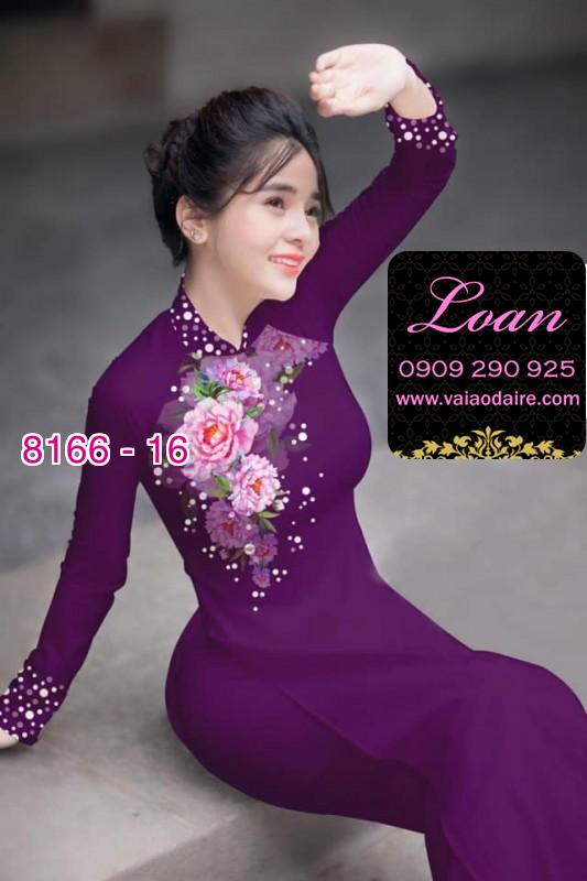 Vải áo dài hoa 3D