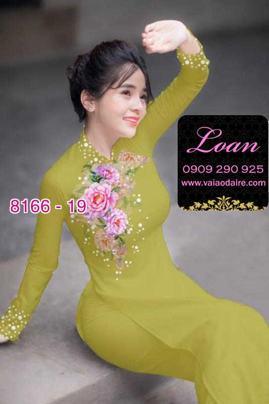 Vải áo dài hoa 3D
