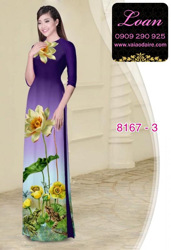Vải áo dài hoa Sen