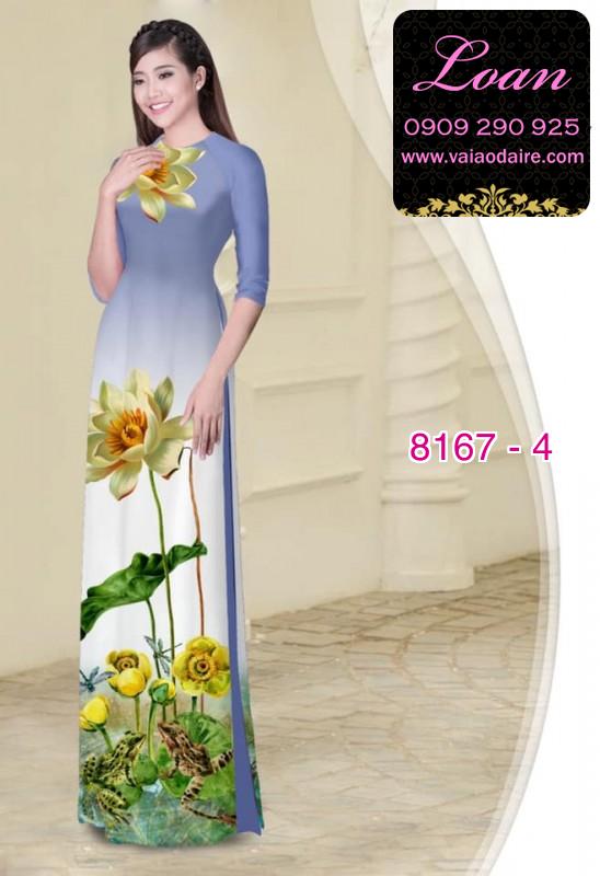 Vải áo dài hoa Sen