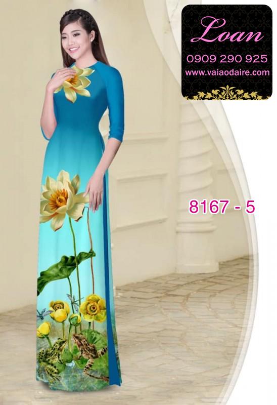 Vải áo dài hoa Sen
