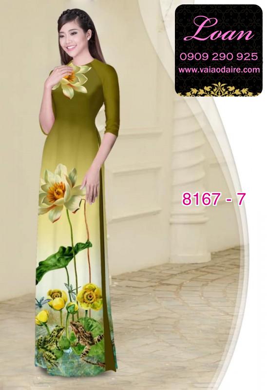 Vải áo dài hoa Sen