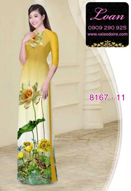 Vải áo dài hoa Sen