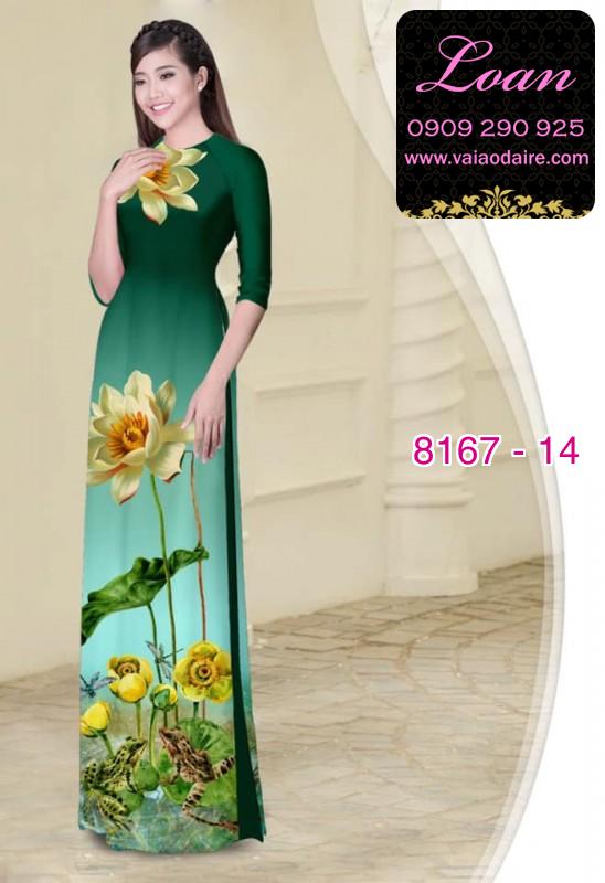 Vải áo dài hoa Sen