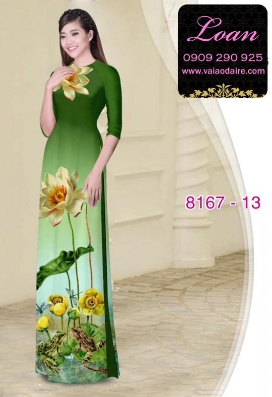 Vải áo dài hoa Sen