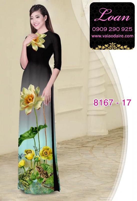 Vải áo dài hoa Sen
