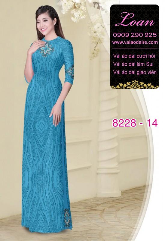Vải áo dài hoa văn dọc