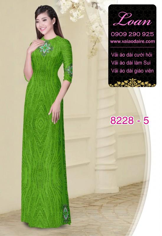 Vải áo dài hoa văn dọc