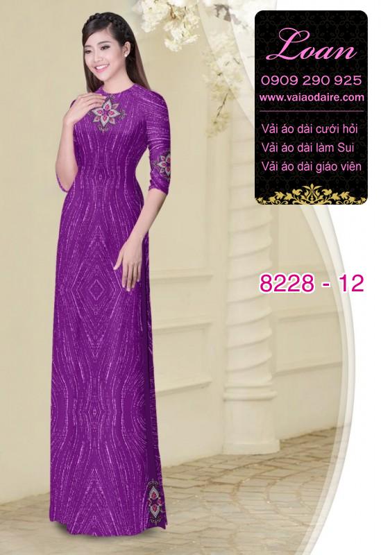 Vải áo dài hoa văn dọc