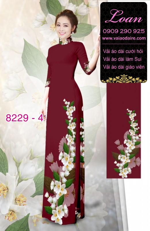 Vải áo dài hoa dây