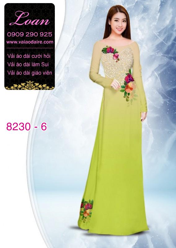 Vải áo dài hoa 3D