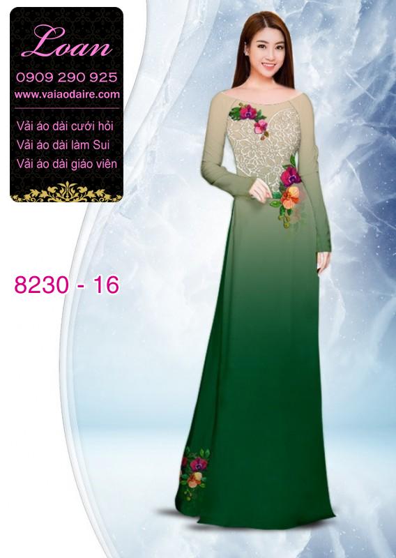 Vải áo dài hoa 3D