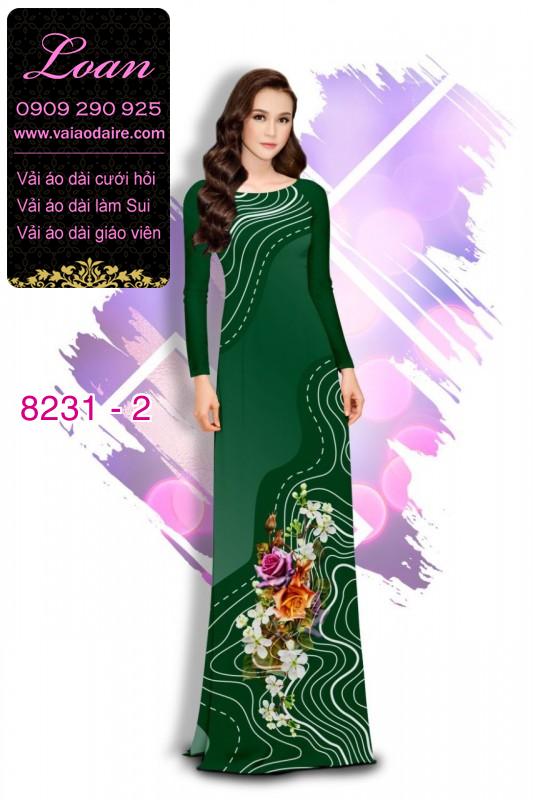 Vải áo dài hoa 3D