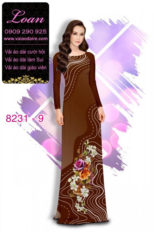 Vải áo dài hoa 3D