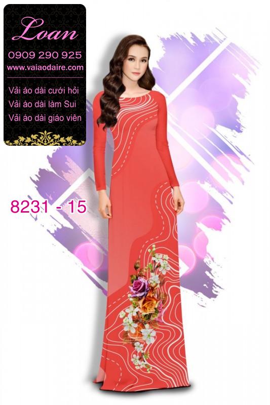 Vải áo dài hoa 3D