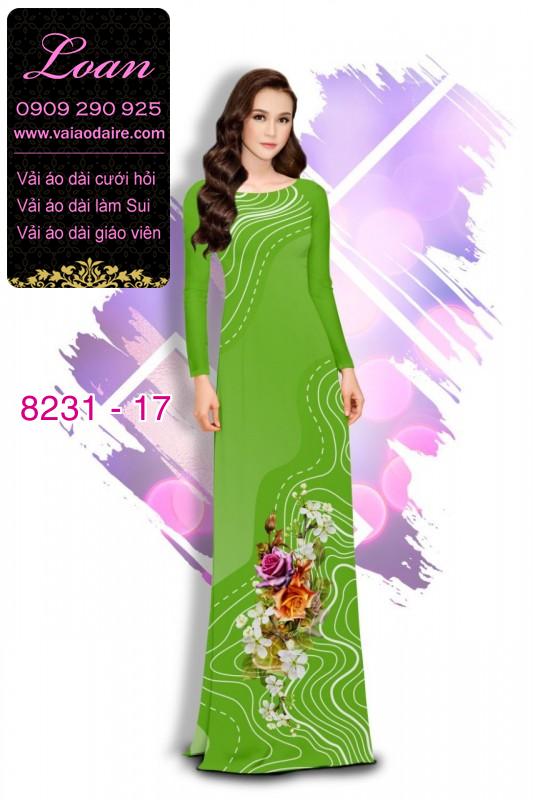 Vải áo dài hoa 3D