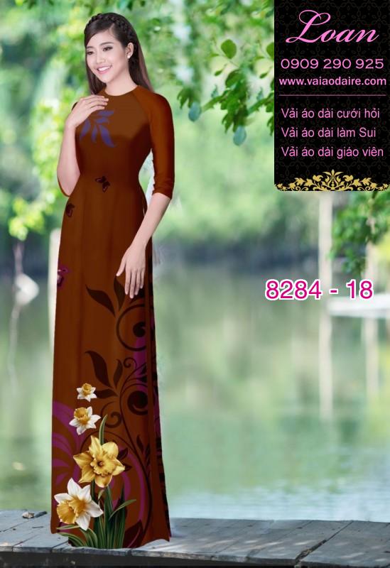 Vải áo dài hoa dây