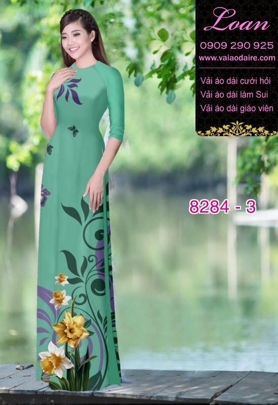 Vải áo dài hoa dây