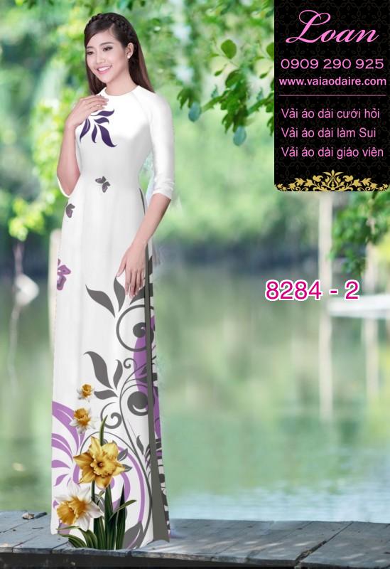 Vải áo dài hoa dây