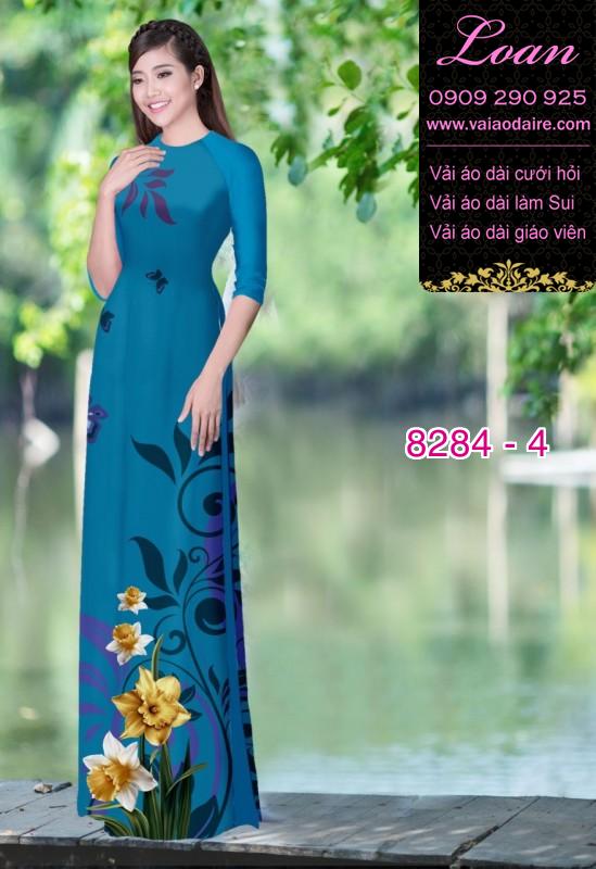 Vải áo dài hoa dây