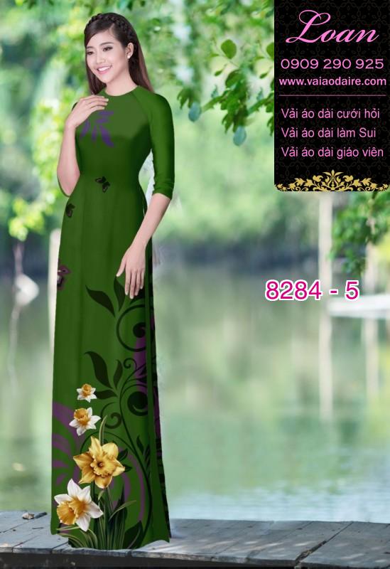 Vải áo dài hoa dây