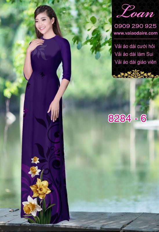 Vải áo dài hoa dây