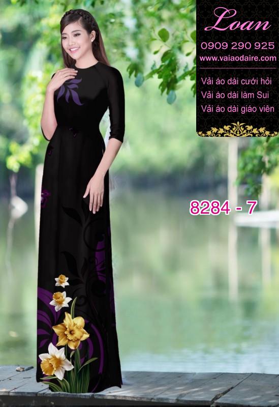 Vải áo dài hoa dây