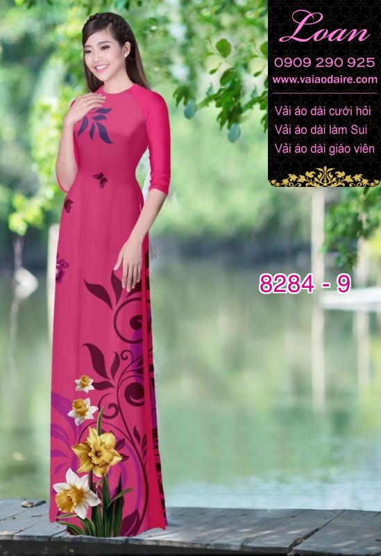 Vải áo dài hoa dây