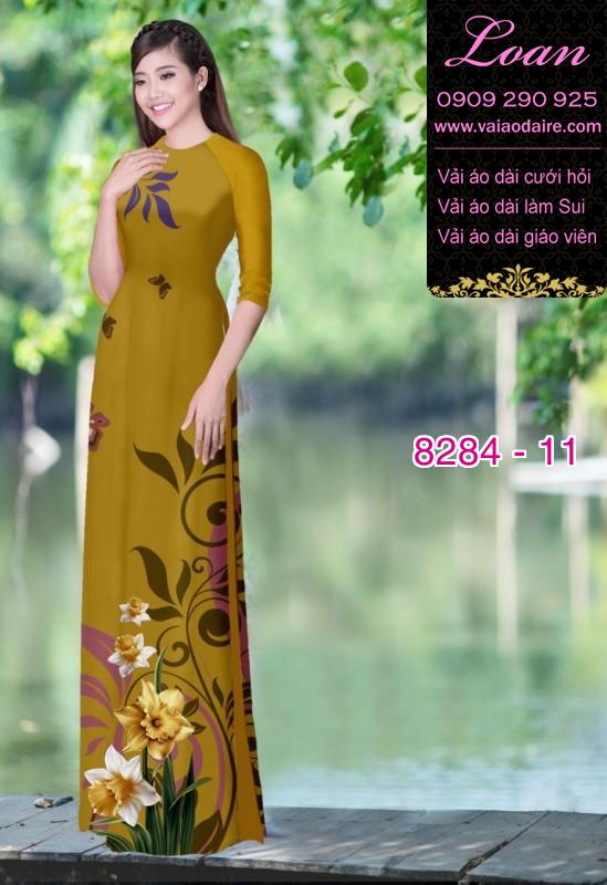 Vải áo dài hoa dây