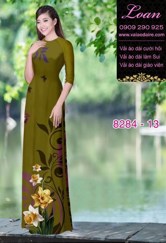 Vải áo dài hoa dây