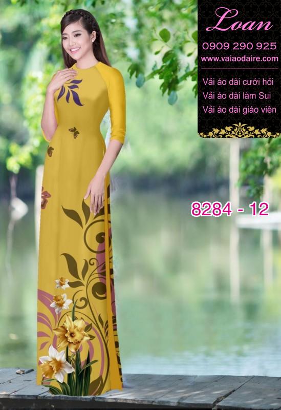 Vải áo dài hoa dây