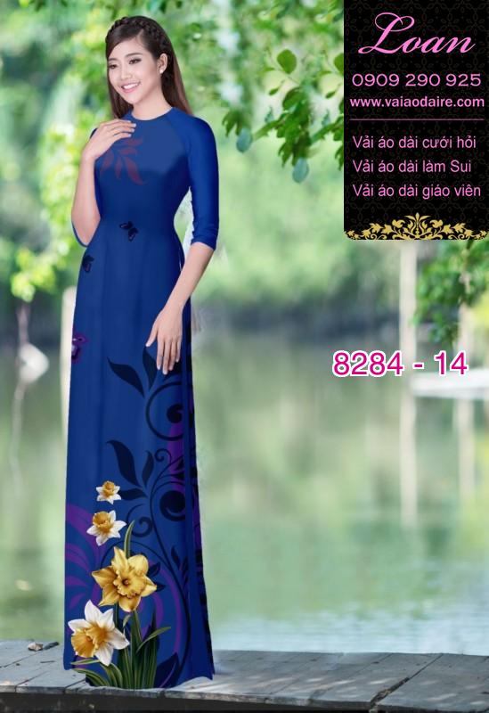 Vải áo dài hoa dây