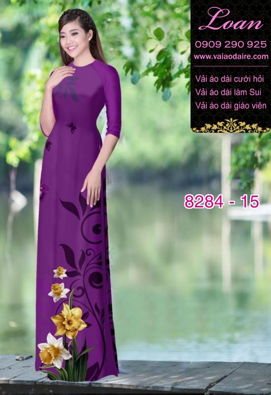 Vải áo dài hoa dây
