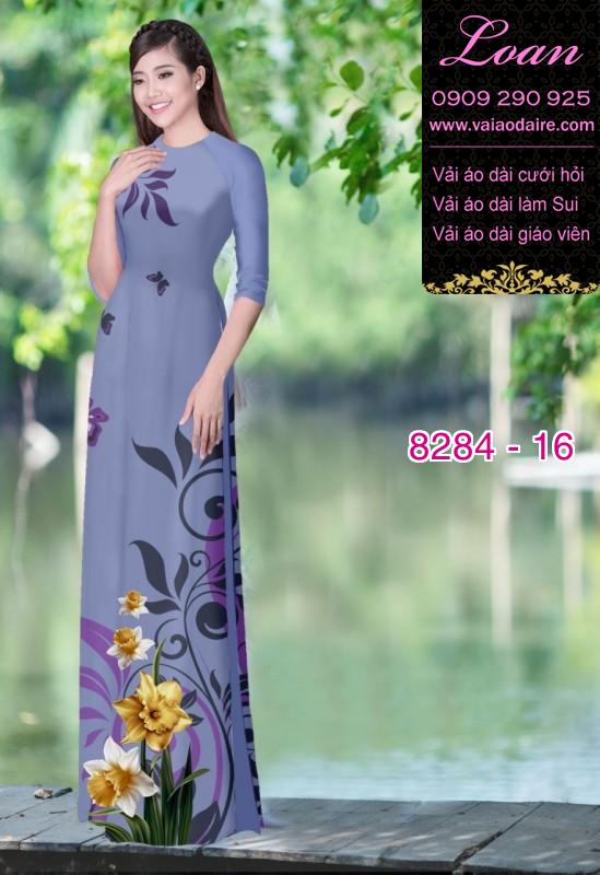 Vải áo dài hoa dây