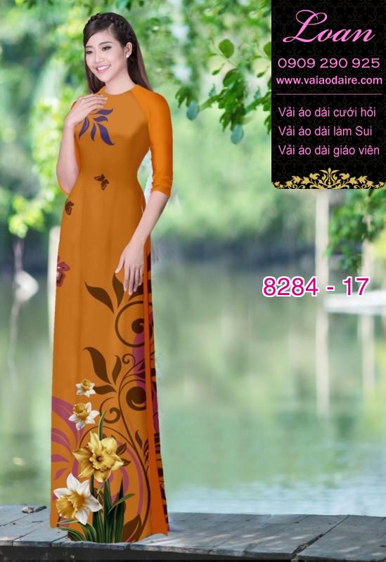 Vải áo dài hoa dây