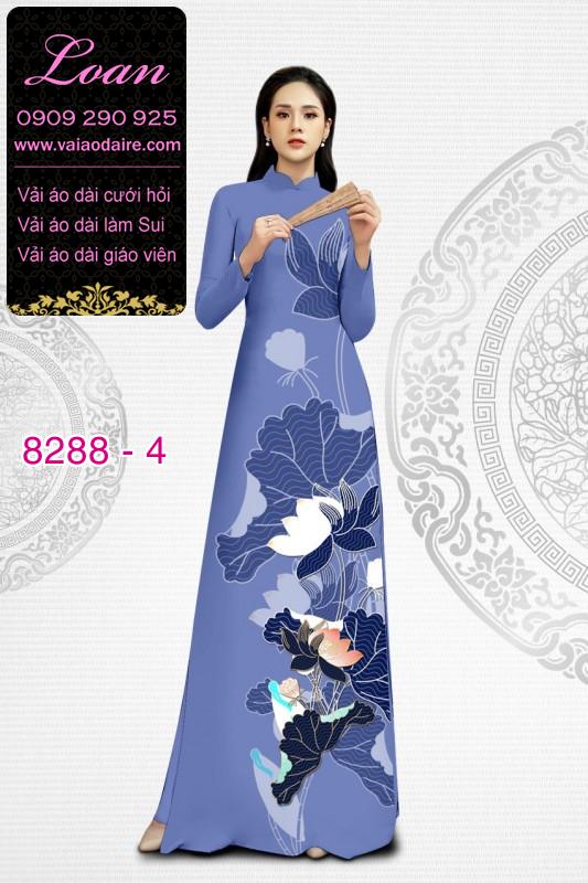 Vải áo dài hoa Sen