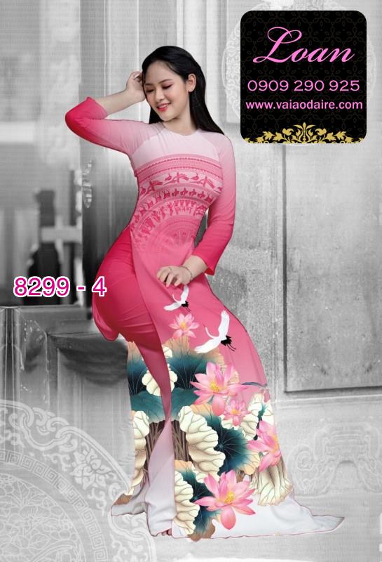 Vải áo dài hoa Sen trống đồng