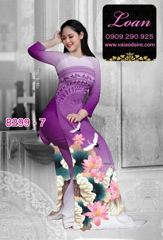 Vải áo dài hoa Sen trống đồng