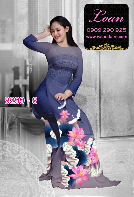 Vải áo dài hoa Sen trống đồng