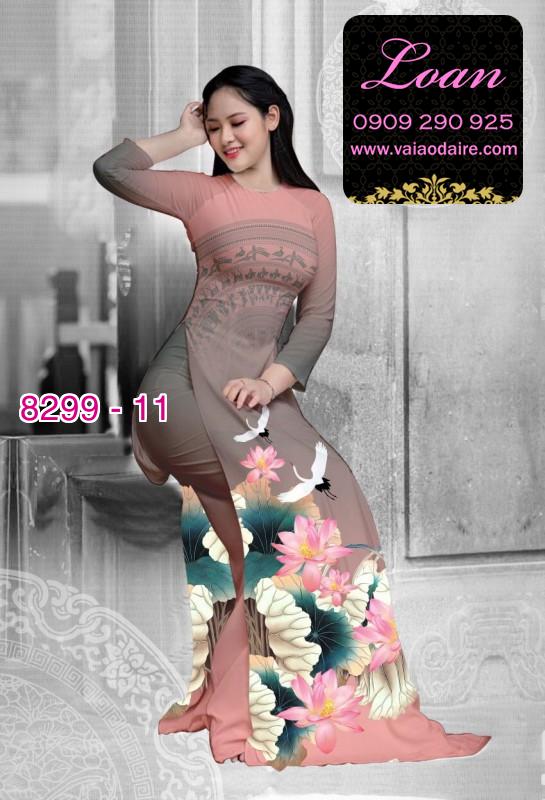 Vải áo dài hoa Sen trống đồng