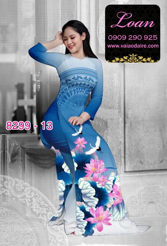 Vải áo dài hoa Sen trống đồng