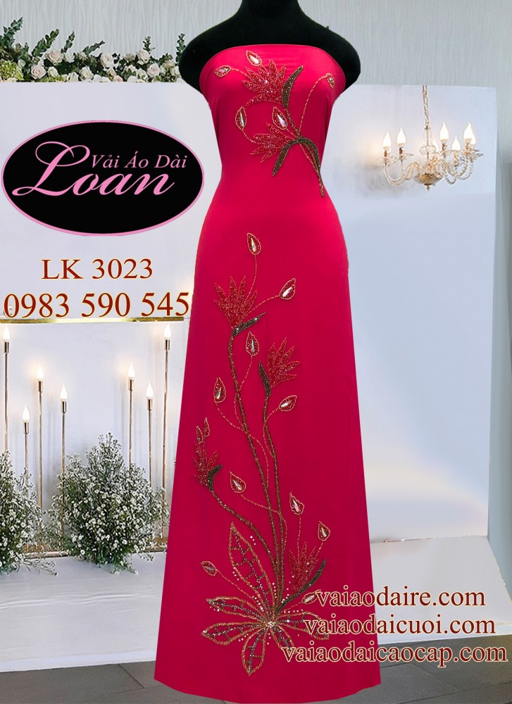 Vải áo dài kết hoa