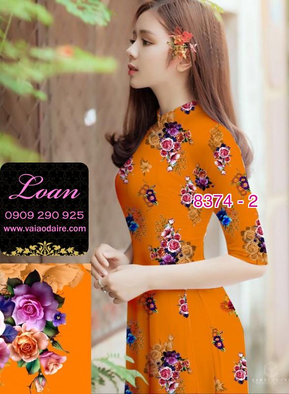 Vải áo dài hoa Hồng
