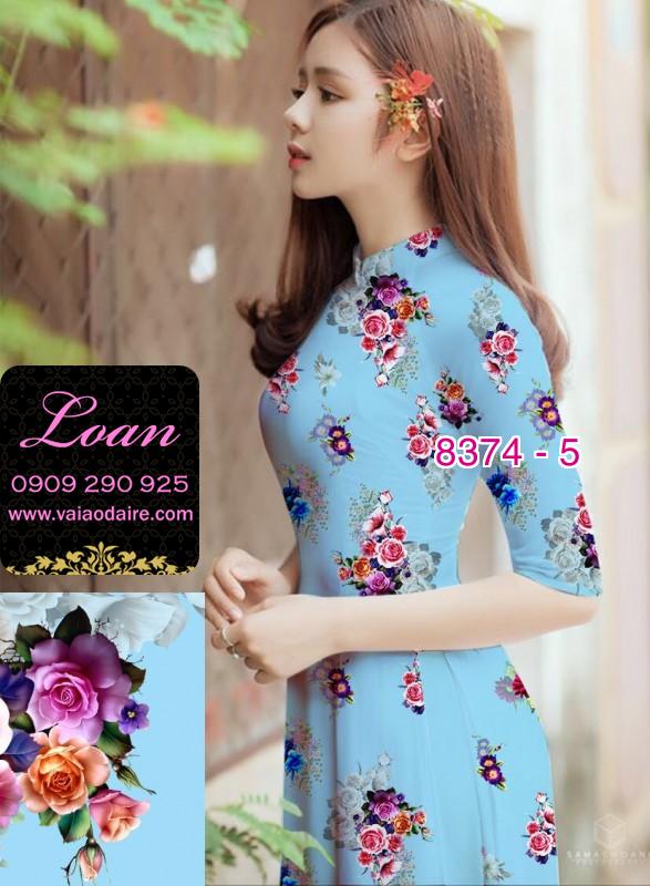 Vải áo dài hoa Hồng