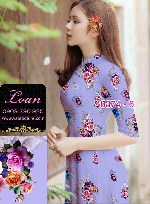 Vải áo dài hoa Hồng