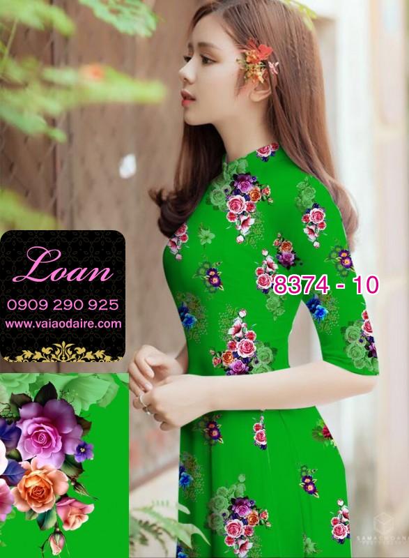 Vải áo dài hoa Hồng